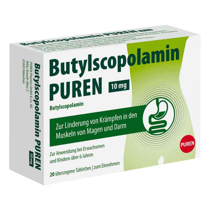 Butylobromek hioscyny Puren 10 mg, tabletki powlekane 20 szt. od PUREN Pharma GmbH & Co. KG PZN 17606557