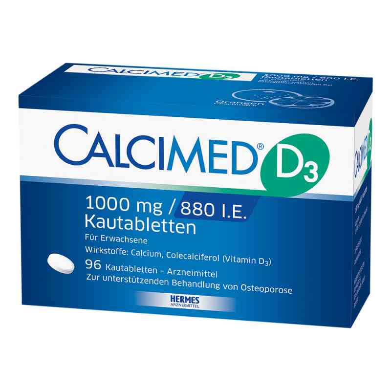 Кальций и витамин D3 Calcimed D3 1000 мг и 880 МЕ, для пожилых, жевательные таблетки