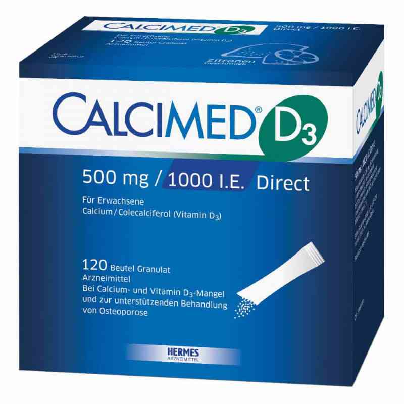 Calcimed D3 500 mg / 1000 j.m. Direct 120 szt. od HERMES Arzneimittel GmbH PZN 12414072