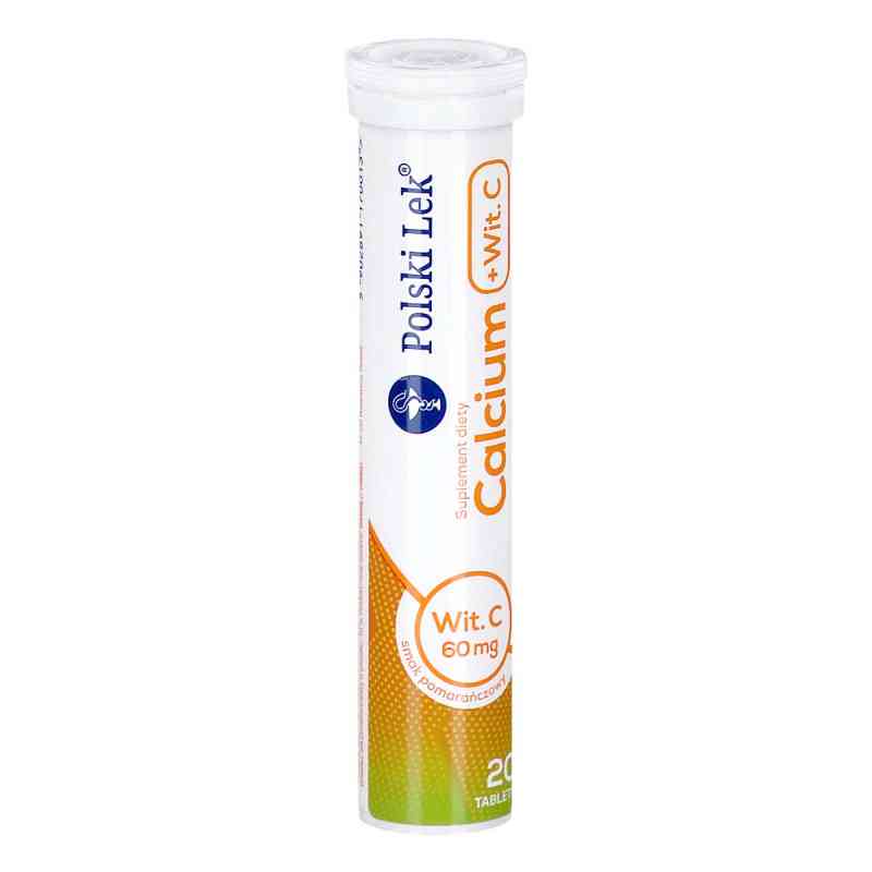 Calcium 300 + witamina C smak pomarańczowy tabletki musujące 20  od POLSKI LEK  PZN 08301111