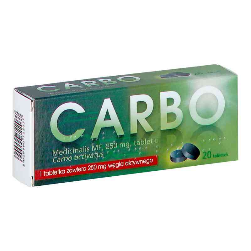 Carbo medicinalis MF węgiel aktywny w tabletkach 20  od MEDICOFARMA S.A. PZN 08302772