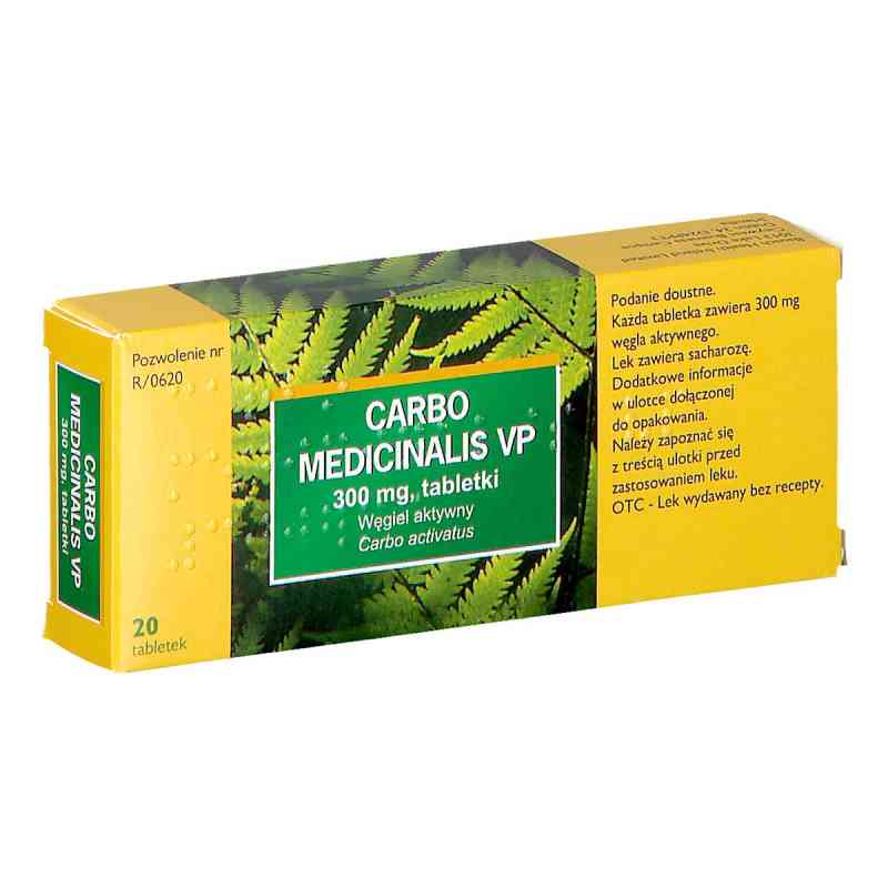Carbo medicinalis VP 20  od ICN POLFA RZESZÓW S.A. PZN 08301687