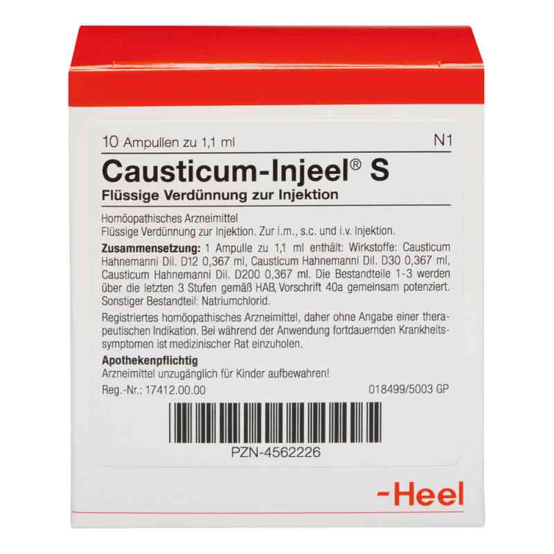 Causticum Injeele S 10 szt. od Biologische Heilmittel Heel GmbH PZN 04562226