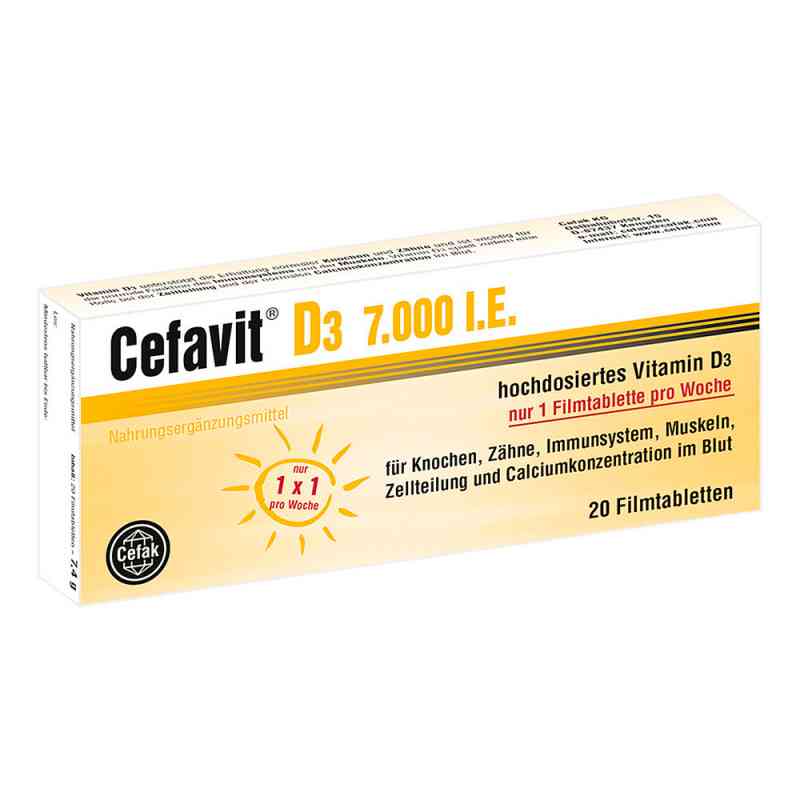 Cefavit witamina D3 7.000 I.e. tabletki powlekane 20 szt. od Cefak KG PZN 12347737