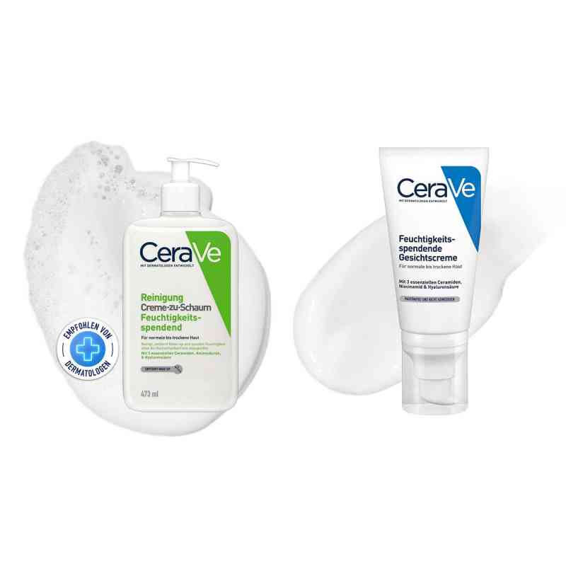 Cerave Abschmink-set für normale Haut: Reinigung & Nachtcreme 473+52 ml od L'Oreal Deutschland GmbH Geschäftsbereich CeraVe PZN 08105195