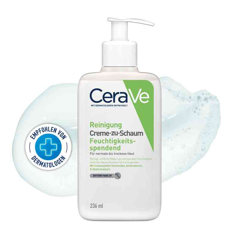 Cerave nawilżający krem-pianka do mycia twarzy dla skóry normaln 236 ml od L'Oreal Deutschland GmbH PZN 16827440