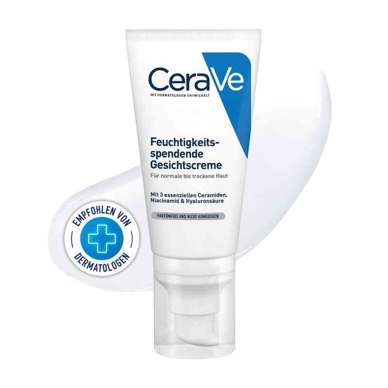 CeraVe nawilżający krem z ceramidami do twarzy dla skóry normaln 52 ml od L'Oreal Deutschland GmbH PZN 14017671