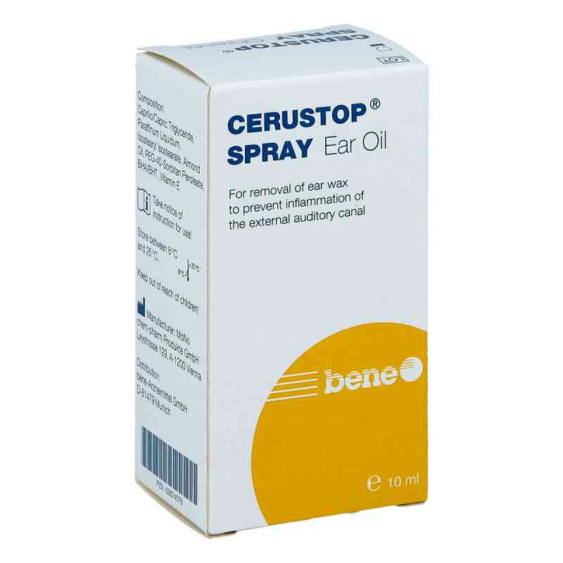 Cerustop spray do uszu 10 ml od bene Arzneimittel GmbH PZN 03674578