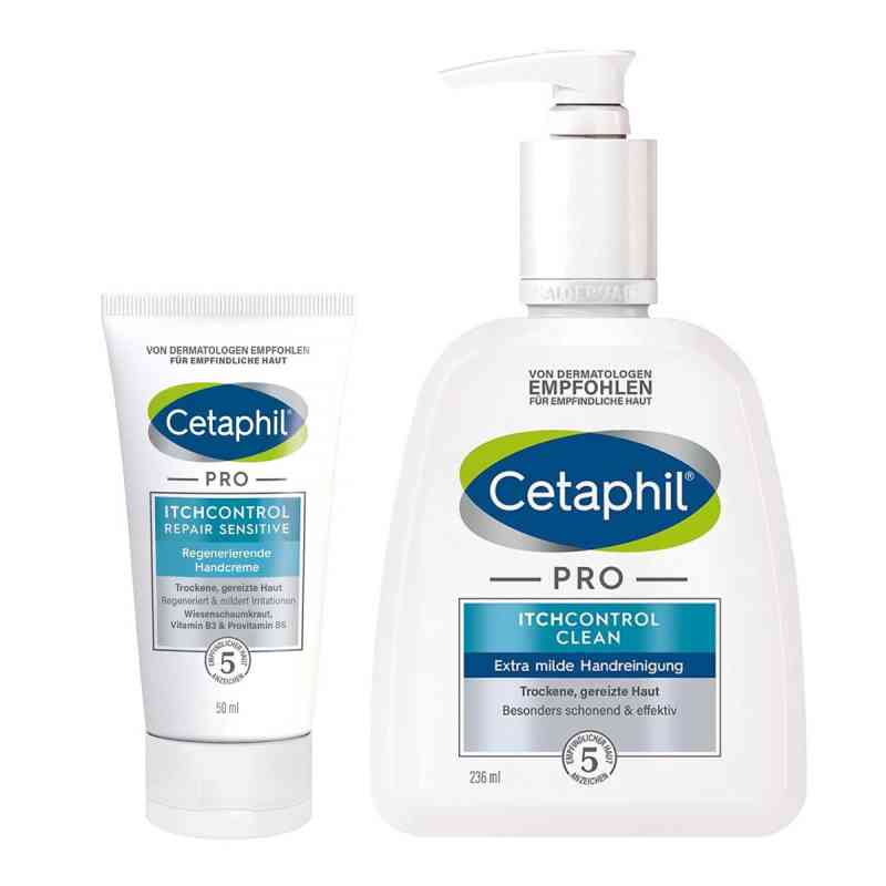 Cetaphil Pro Itchcontrol Clean Mycie rąk + krem do rąk 236+50 ml od Galderma Laboratorium GmbH PZN 08105073