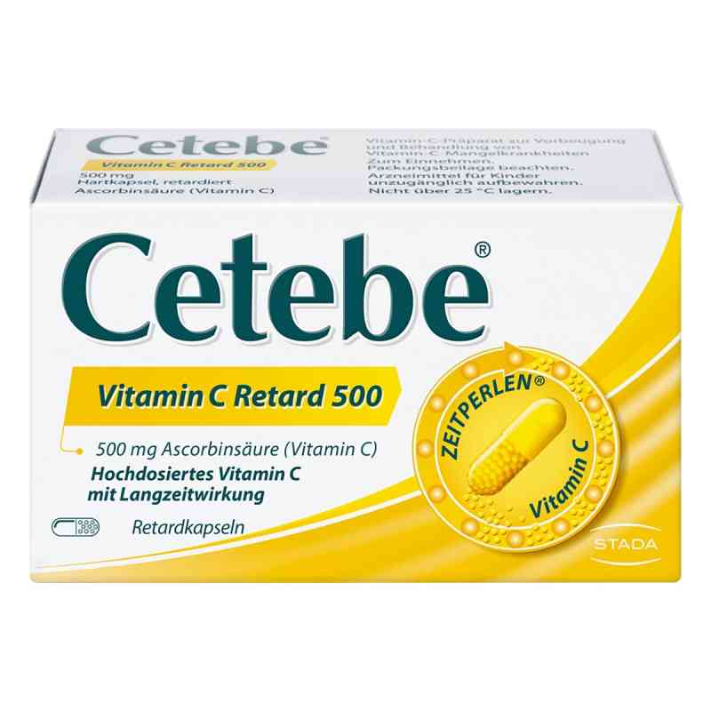 Cetebe Vitamin C  500 mg kapsułki o przedłużonym uwalnianiu 60 szt. od STADA Consumer Health Deutschland GmbH PZN 03884287