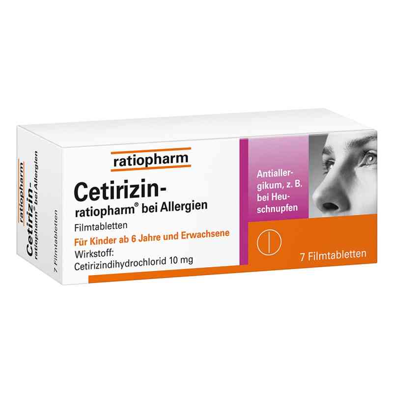 Cetirizin ratiopharm 10 mg Tabletki powlekane 7 szt. od ratiopharm GmbH PZN 02158136