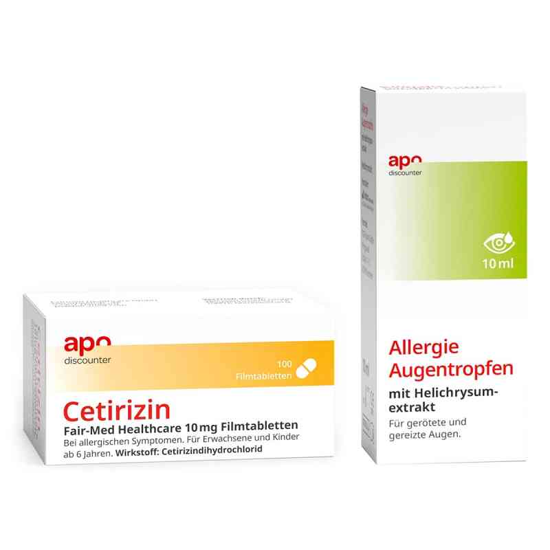 Cetyryzyna 10 Mg + Krople do oczu Apodiscounter zestaw 1 op. od  PZN 08102909