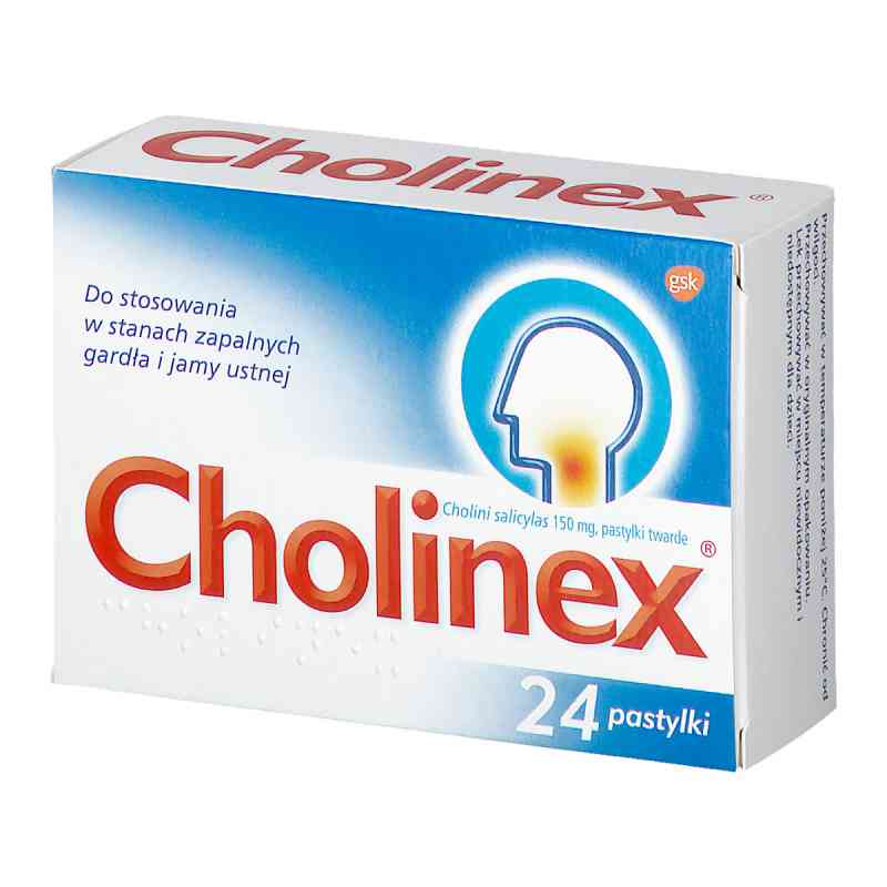 Cholinex 150 mg pastylki na gardło do ssania 24 tabl. od EWA S.A.PRZEDSIĘBIORSTWO PRODUKCYJNO-HANDLOWE PZN 08300473