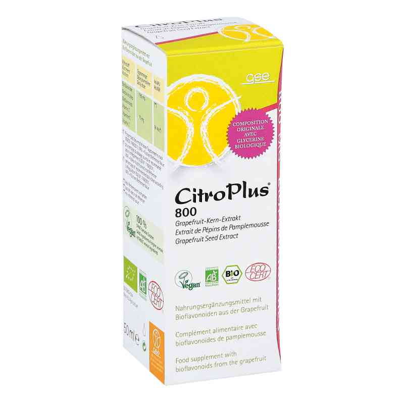 Citroplus 800 BIO krople - wyciąg z grejpfruta 50 ml od GSE Vertrieb Biologische Nahrung PZN 09004672