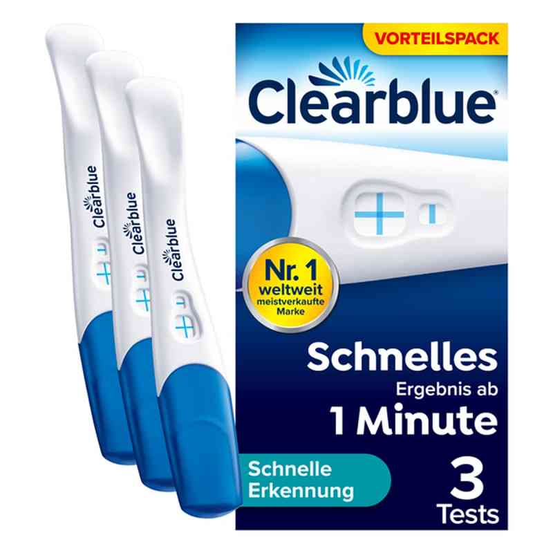 Clearblue test ciążowy szybkie wykrywanie 3 szt. od WICK Pharma - Zweigniederlassung der Procter & Gam PZN 20017221