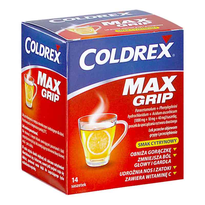 Coldrex MaxGrip (sm. cytryn.) saszetki 14  od OMEGA PHARMA INTERNATIONAL NV PZN 08304009