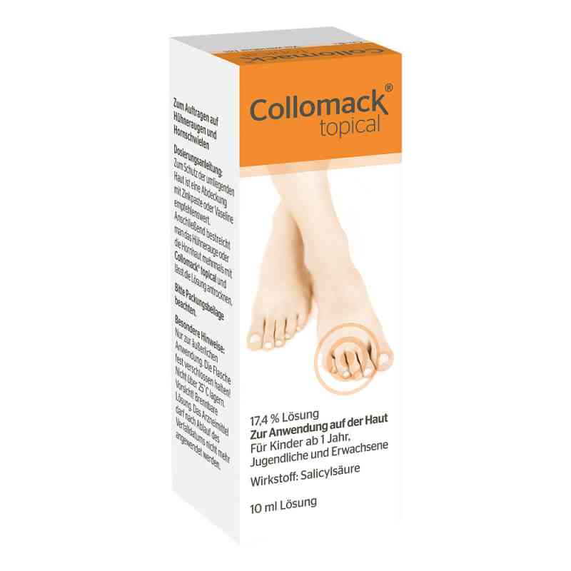 Collomack Topical roztwór dla skóry stóp przy odciskach/modzelac 10 ml od Recordati Pharma GmbH PZN 02528225