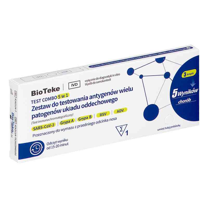 Combo Test 5 w 1 Zestaw do testowania antygenów wielu patogenów  1  od BIOTEKE CORPORATION(WUXI) CO. LTD. PZN 08306266