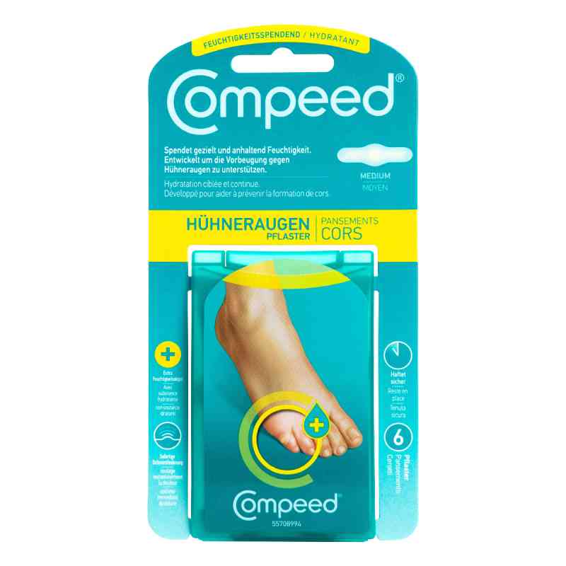Compeed nawilżające plastry na odciski 6 szt. od Perrigo Deutschland GmbH PZN 09289700