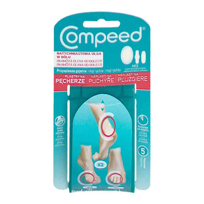 COMPEED Plastry na pęcherze mix 5  od JOHNSON & JIHNSON SANTE BEAUTE FRANCE SAS PZN 08302935