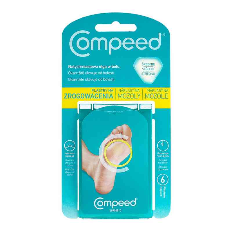 Compeed plastry na zrogowacenia 4,4x4,5cm 6  od JOHNSON & JOHNSON CONSUMER PZN 08302829