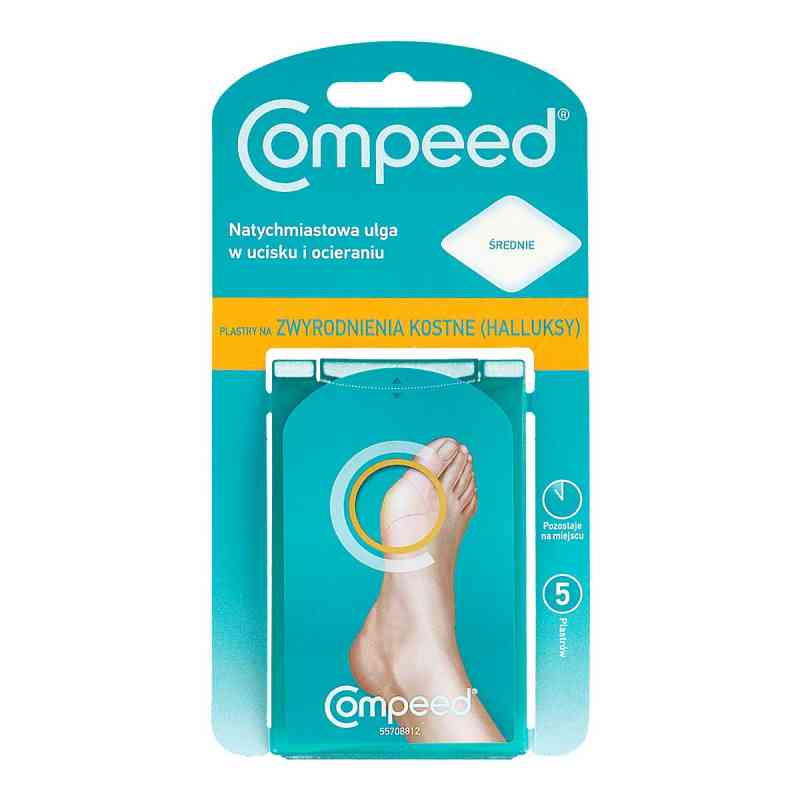 COMPEED Plastry zwyr.kostne halluksy 4.7x6.8c 5  od JOHNSON & JIHNSON SANTE BEAUTE FRANCE SAS PZN 08302831