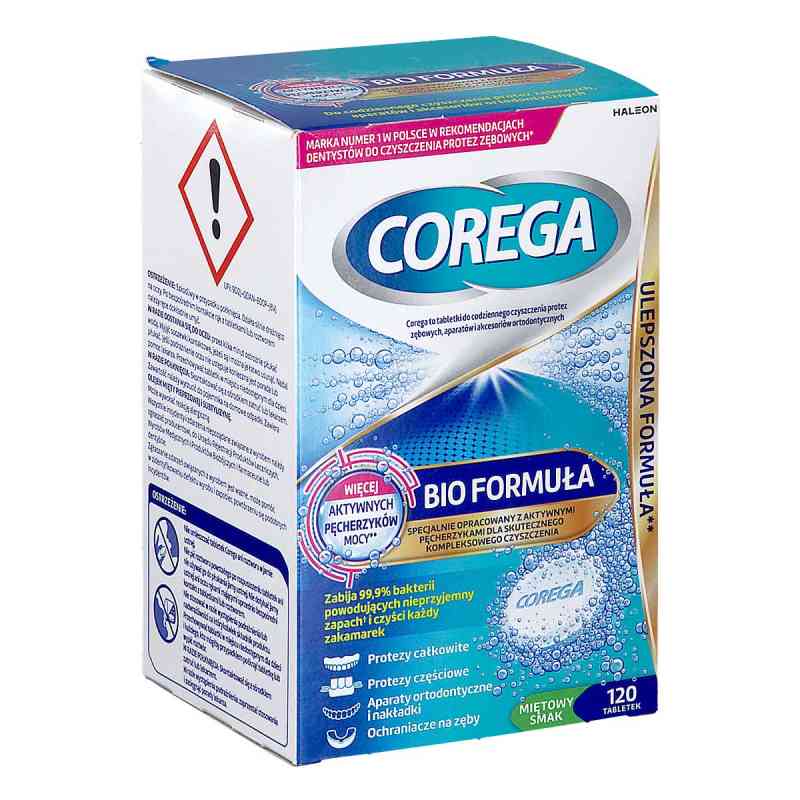 Corega Bio Formuła Tabletki do czyszczenia protez zębowych 120  od STAFFORD MILLER DUNGARVAN PZN 08306305