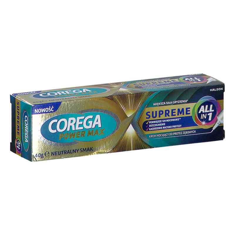 Corega Power Max Supreme All In 1 krem mocujący do protez zębowy 40 g od STAFFORD MILLER DUNGARVAN PZN 08305952