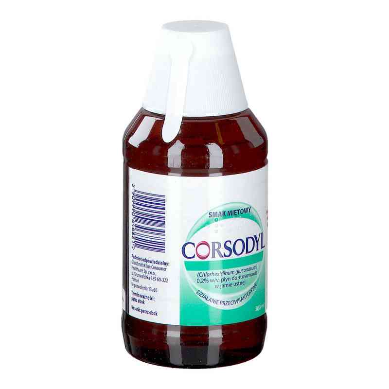 Corsodyl płyn do jamy ustnej 300 ml od SMITHKLINE BEECHAM CONSUMER H.GSK PZN 08301818