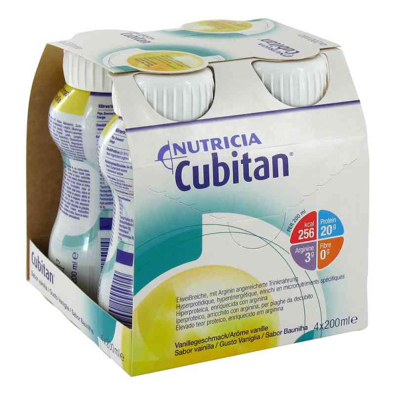Cubitan Vanillegeschmack Trinkflasche 4X200 ml od Danone Deutschland GmbH PZN 00247344