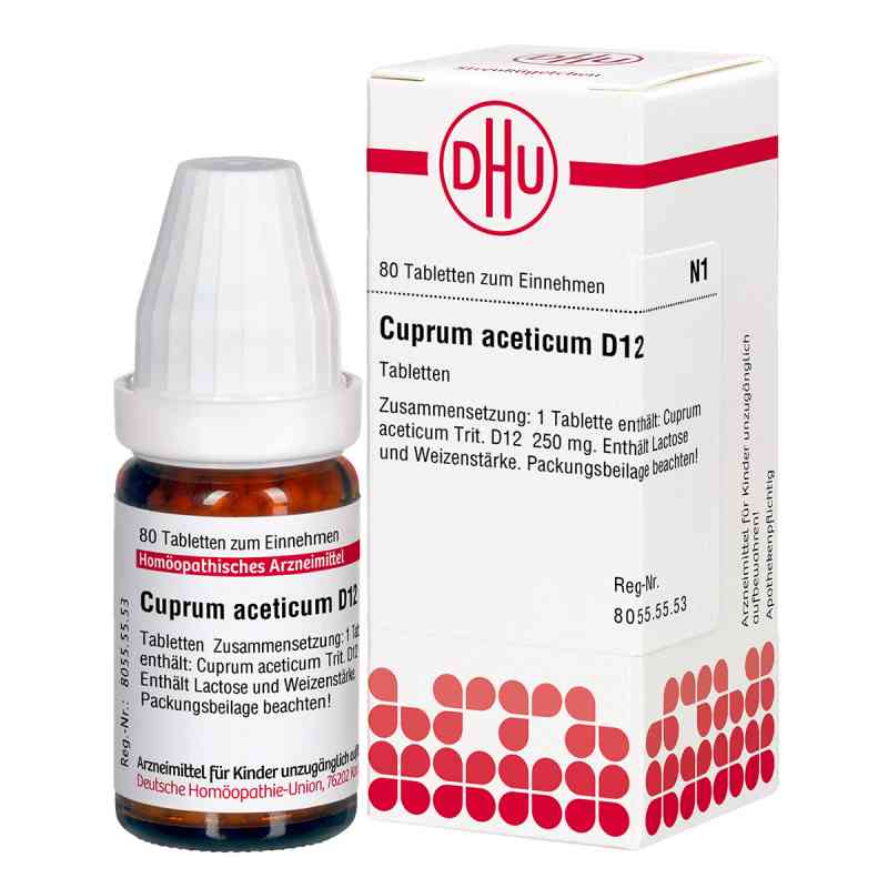 Cuprum Aceticum D 12 Tabl. 80 szt. od DHU-Arzneimittel GmbH & Co. KG PZN 02629357