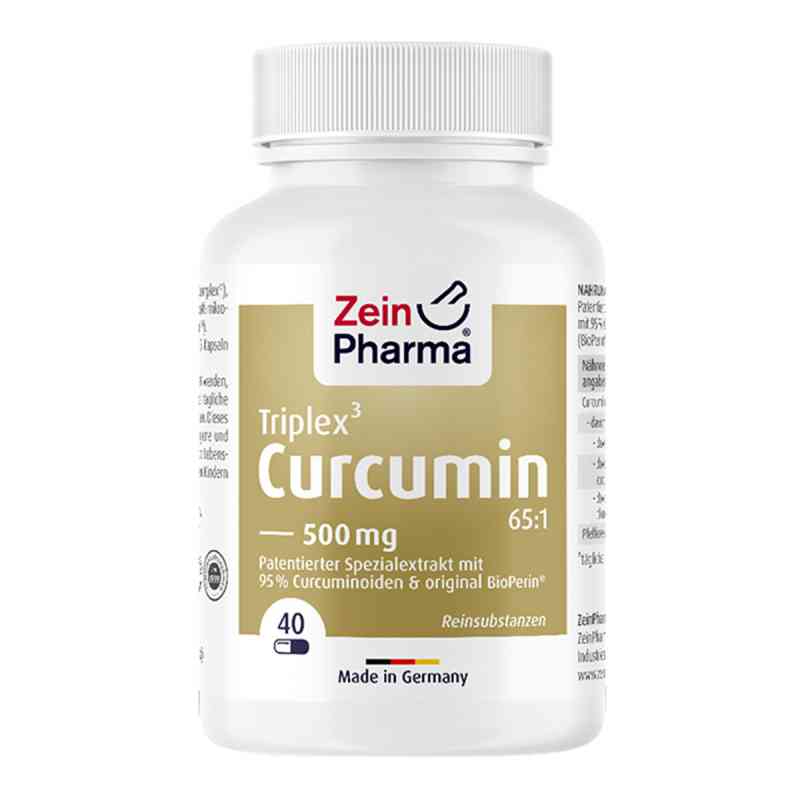 Curcumin-triplex3 500 mg/Kap.95% Curcumin+bioperin 40 szt. od ZeinPharma Germany GmbH PZN 08405162