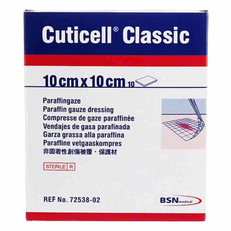 Cuticell Classic gaza opatrunkowa 10x10 cm 10 szt. od BSN medical GmbH PZN 04979096