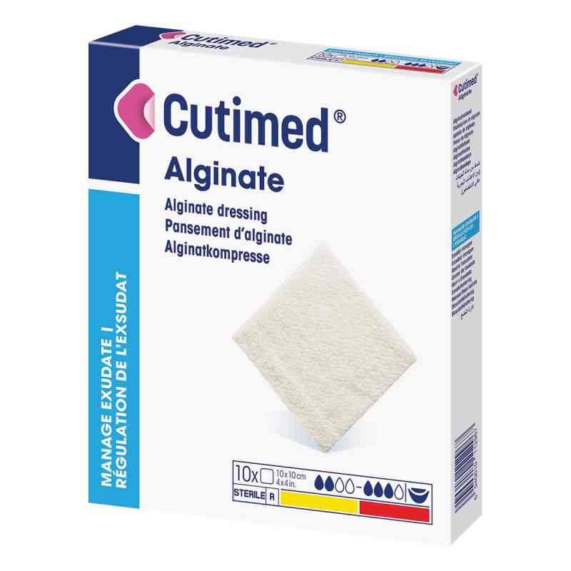 Cutimed Alginate Alginatkompressen 10x10cm 10 szt. od BSN medical GmbH PZN 01179082