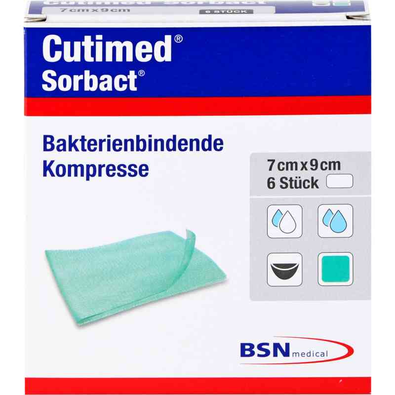 Cutimed Sorbact opatrunek 7x9 cm 6 szt. od BSN medical GmbH PZN 07348640