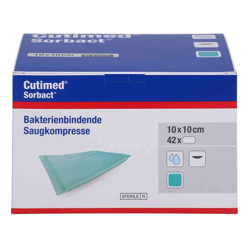 Cutimed Sorbact Saugkompressen 10x10 cm 42 szt. od BSN medical GmbH PZN 07346948