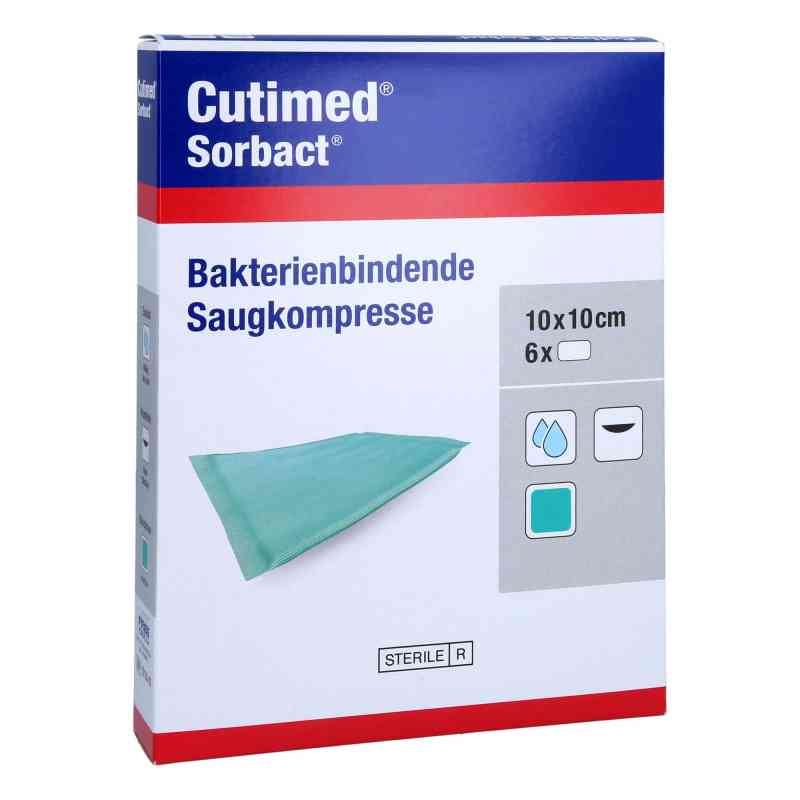 Cutimed Sorbact Saugkompressen 10x10 cm 6 szt. od BSN medical GmbH PZN 07343298