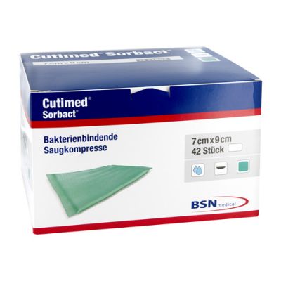 Cutimed Sorbact Saugkompressen 7x9 cm 42 szt. od BSN medical GmbH PZN 07343281