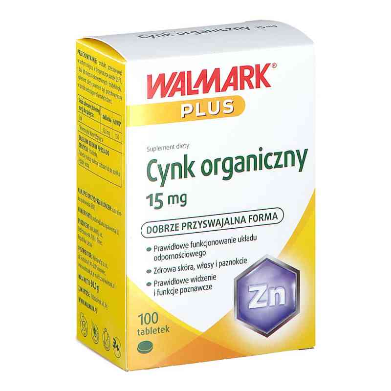Cynk organiczny 15 mg Walmark tabletki 100 tabl. od WALMARK A.S. PZN 08301850