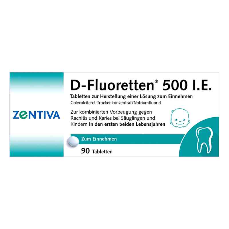 D-fluoretten 500 tabletki 90 szt. od Zentiva Pharma GmbH PZN 01610137