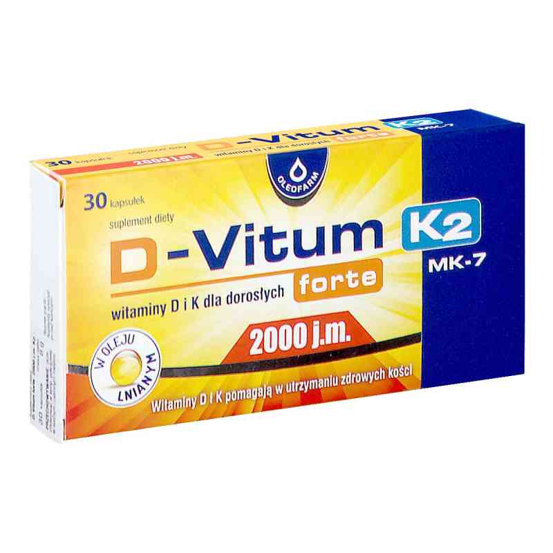 D-Vitum forte 2000 j.m. K2 kapsułki 30  od OLEOFARM SP. Z O.O. PZN 08303110
