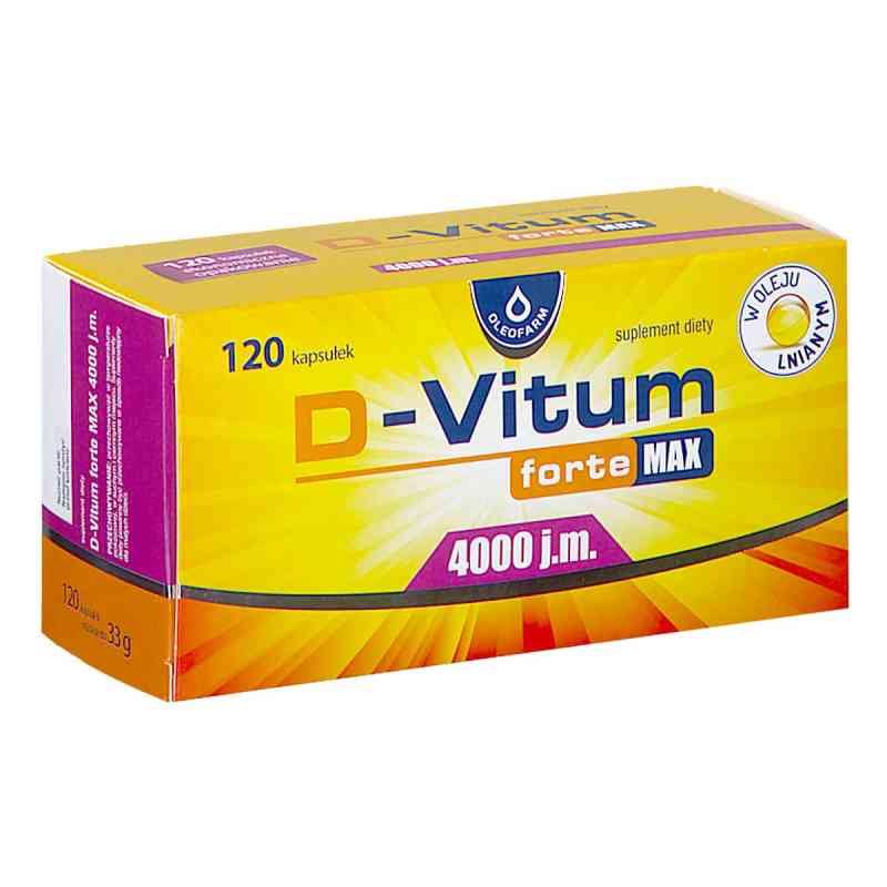 D-Vitum forte Max 4000 j.m. kapsułki 120  od OLEOFARM SP. Z O.O. PZN 08304061