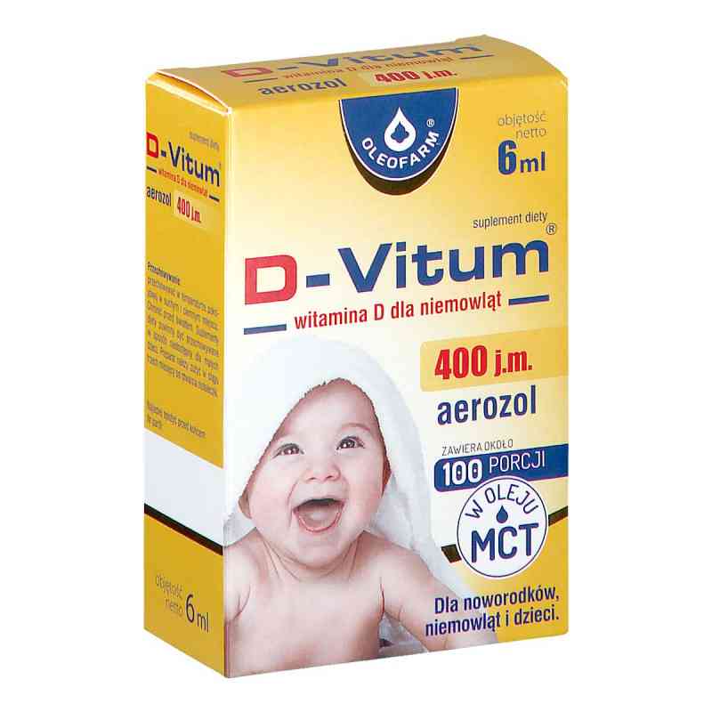 D-Vitum witamina D dla niemowląt spray 6 ml od OLEOFARM SP. Z O.O. PZN 08302773