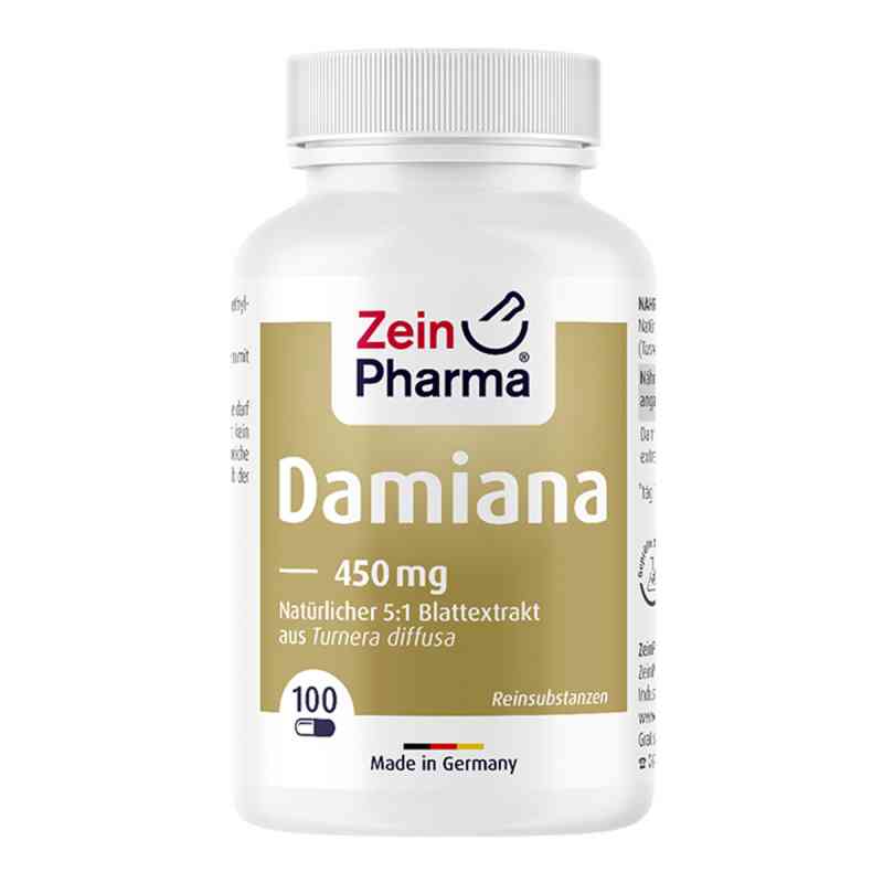 Damiana kapsułki 450 mg ekstraktu z liści 100 szt. od ZeinPharma Germany GmbH PZN 09542702