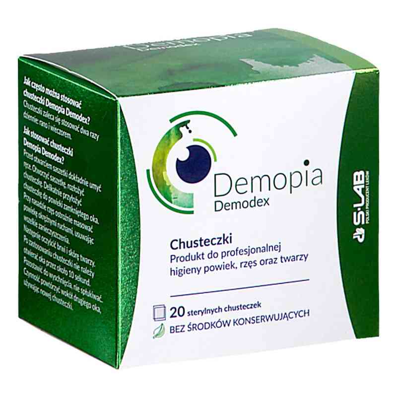 Demopia Demodex chusteczki sterylne 20  od S-LAB SP. Z O. O. PZN 08305610