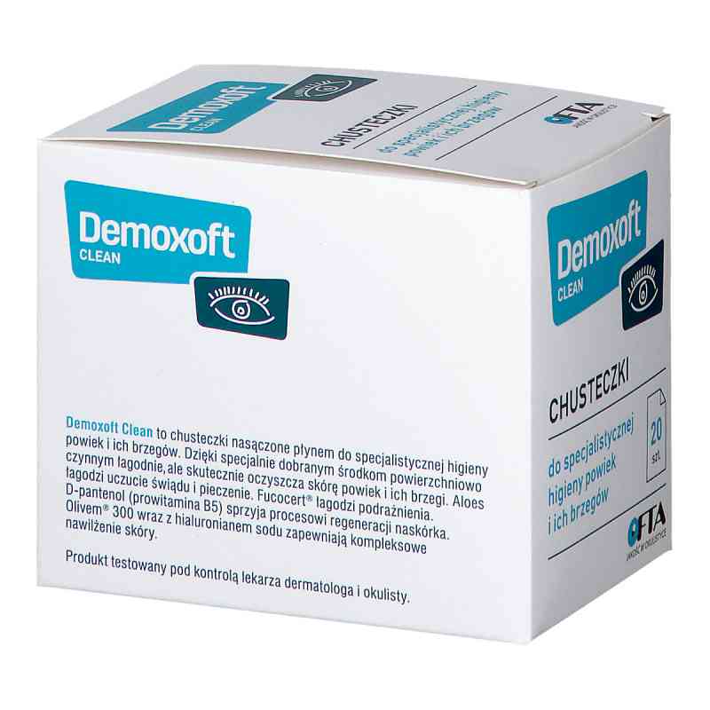 Demoxoft Clean chusteczki do higieny powiek 20 szt. od VERCO PZN 08300398