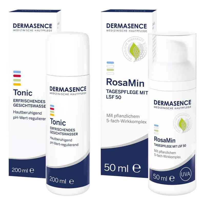 Dermasence Tonic 200 ml & Rosamin Tagespflege Lsf50 50ml 1 op. od Medicos Kosmetik GmbH & Co. KG PZN 08104522