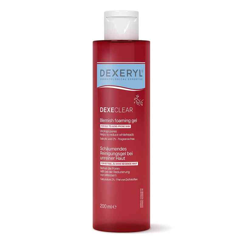 Dexeryl Dexeclear pieniący się żel oczyszczający do skóry z nied 200 ml od PIERRE FABRE DERMO KOSMETIK GmbH PZN 19641859