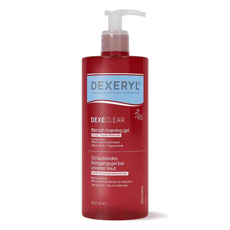 Dexeryl Dexeclear pieniący żel oczyszczający do skóry z niedosko 400 ml od PIERRE FABRE DERMO KOSMETIK GmbH PZN 19641842