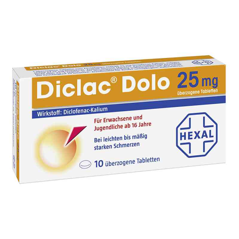 Diclac Dolo 25 mg ueberzogene Tabletten 10 szt. od Hexal AG PZN 05954827